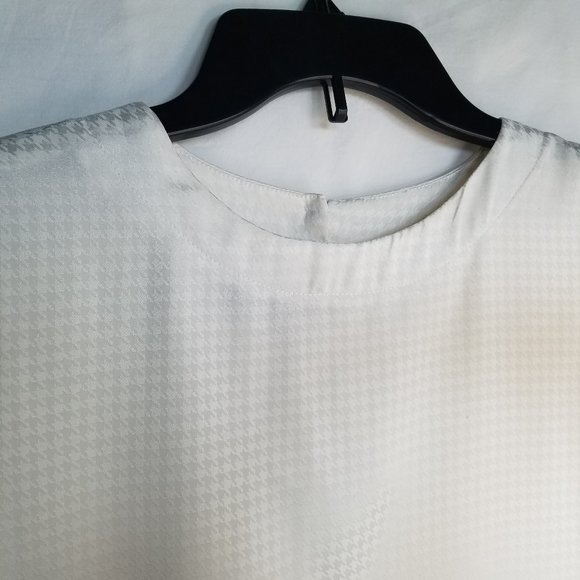 Vintage | Renaissance White Houndstooth Blouse - Picture 15 of 16